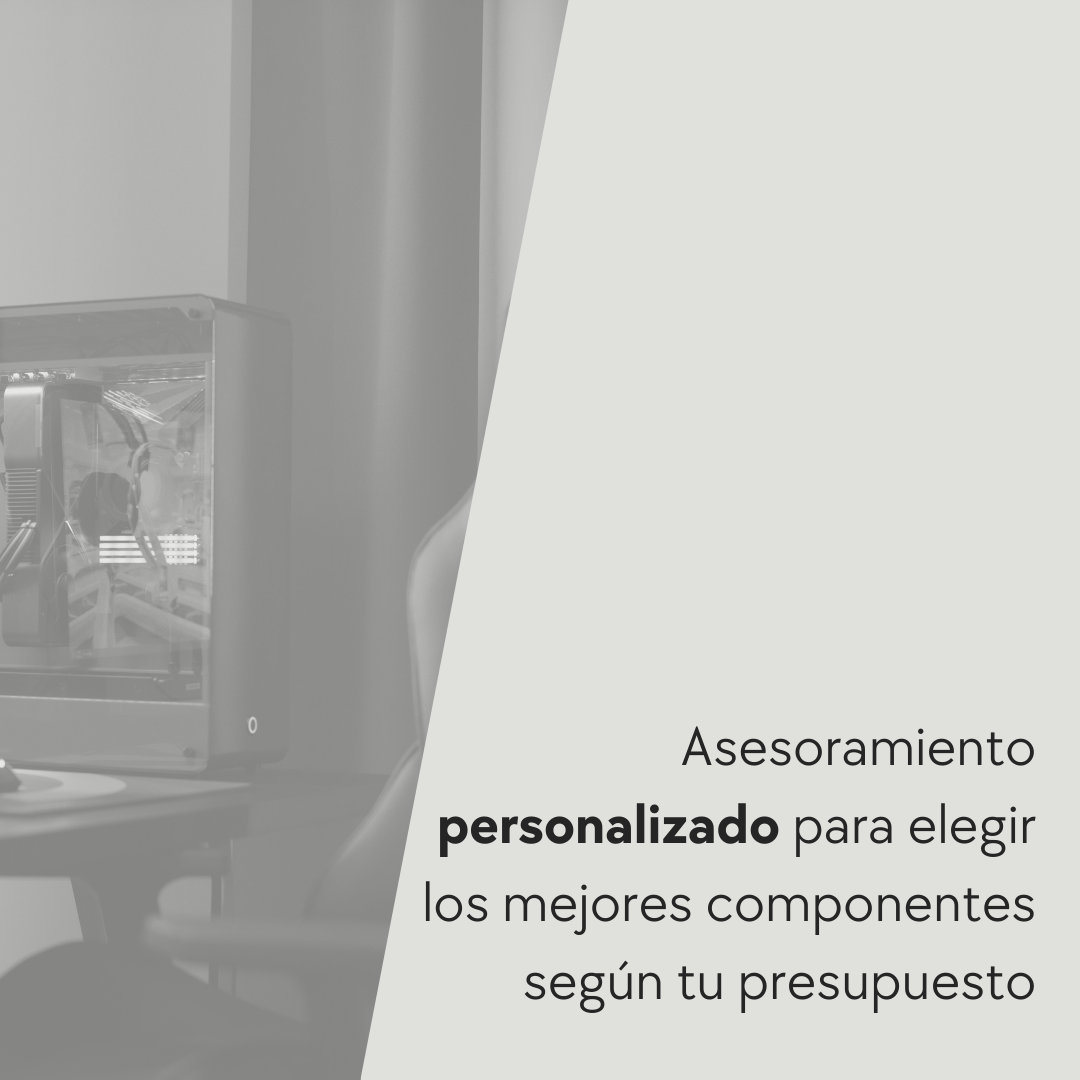 Pieza grafica de asesoramiento personalizado para componentes